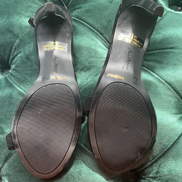 Black Strappy 3 inch Heels - Picture 5 of 9